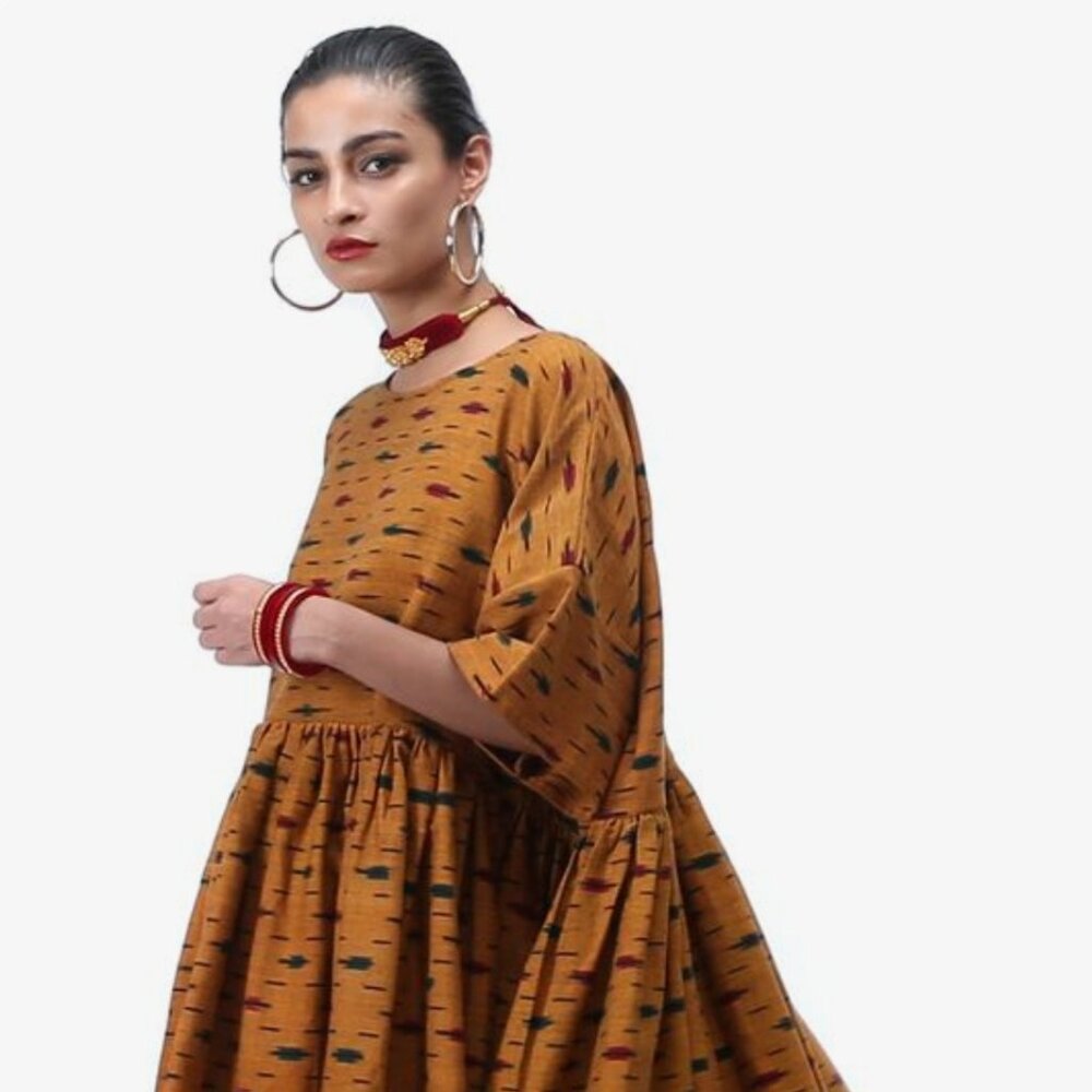 NorBlackNorWhite Ikat Dover Dress